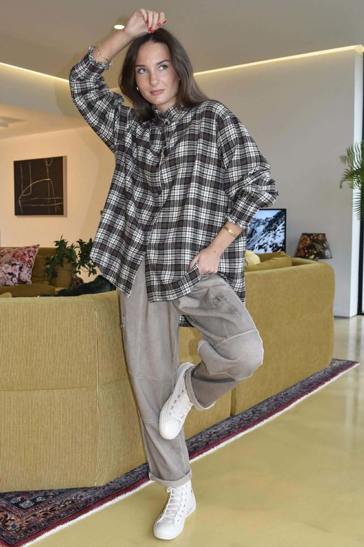 Anine Soft Touch Zip Jogger Washed Mocha